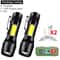 USB Rechargeable Mini COB And XPE LED Flashlight With Zoom And Pen Clip 7