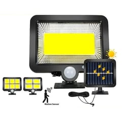 solar outdoor motion sensor wall light with adjustable cob led split design