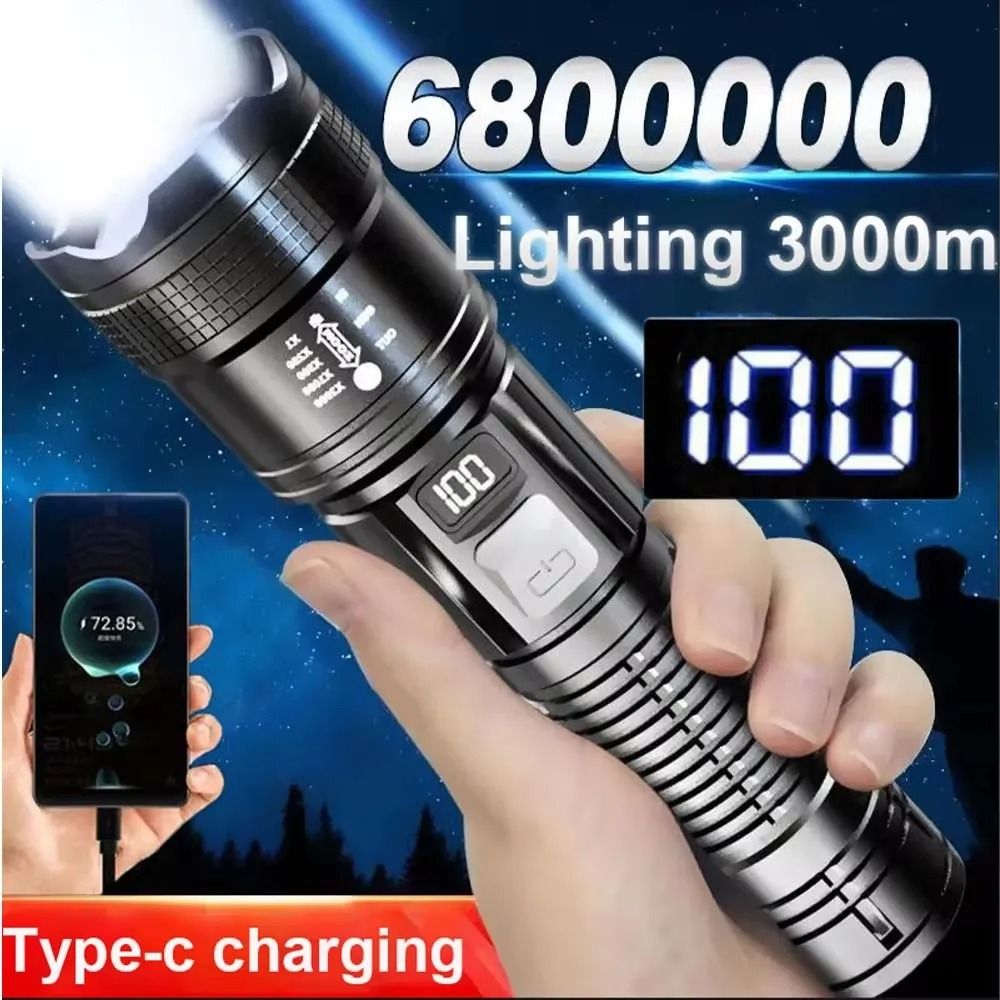 Rechargeable Tactical LED Flashlight For Night And Emergency Lighting 0
