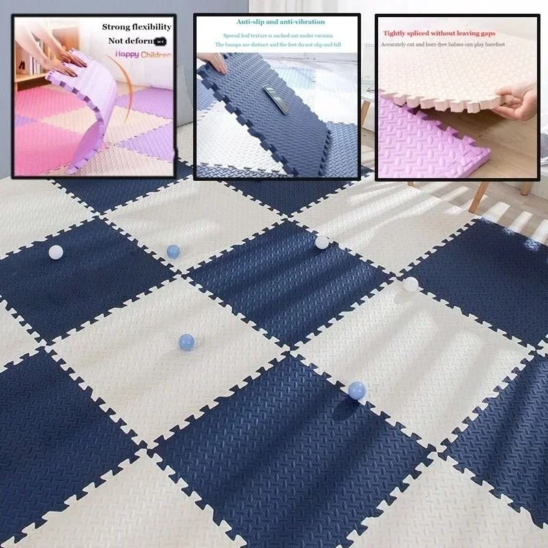 Interlocking Baby Puzzle Floor Play Mat For Kids Soft EVA Foam Carpet 3