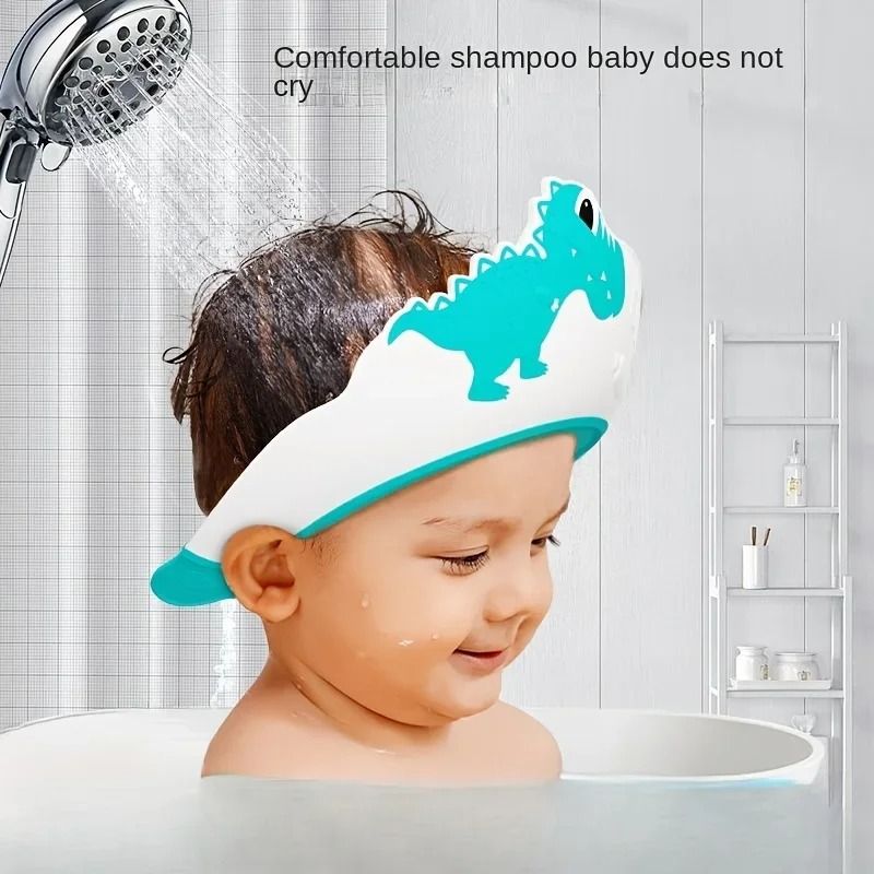 Adjustable Waterproof Baby Shampoo Cap With Ear Protection For Children 0