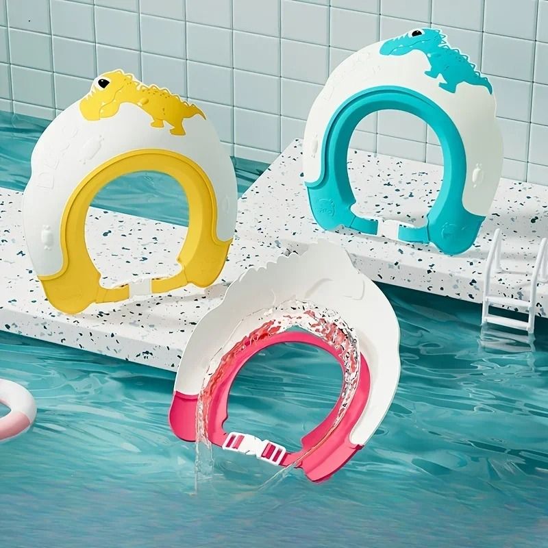 Adjustable Waterproof Baby Shampoo Cap With Ear Protection For Children 1