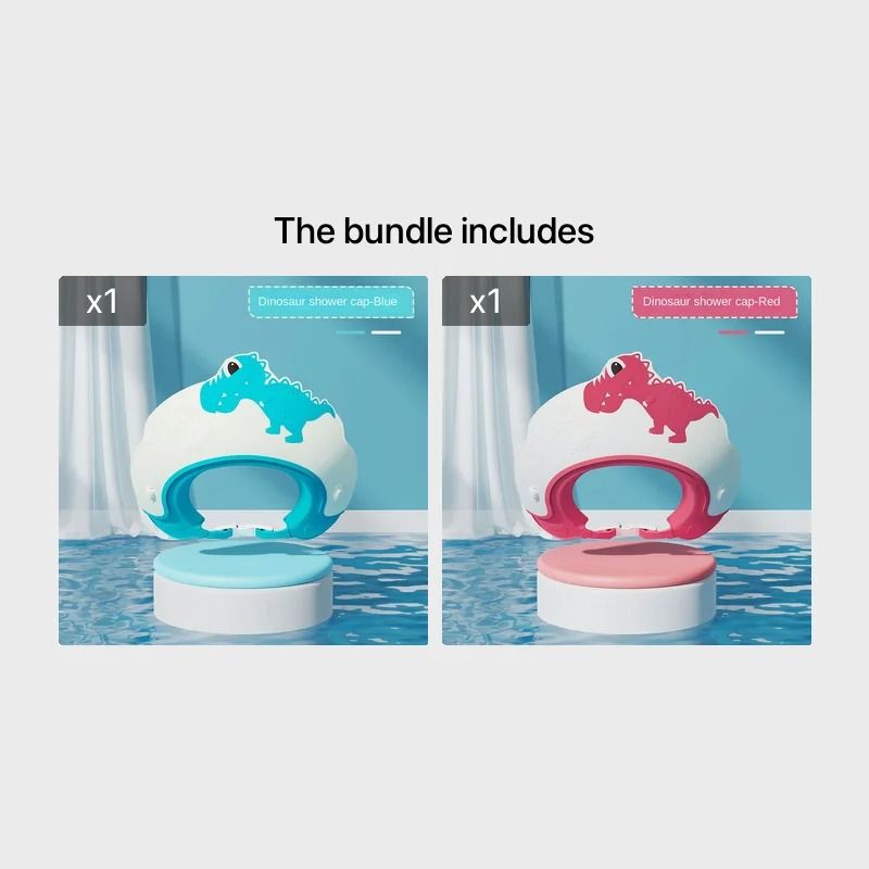 Adjustable Waterproof Baby Shampoo Cap With Ear Protection For Children 7