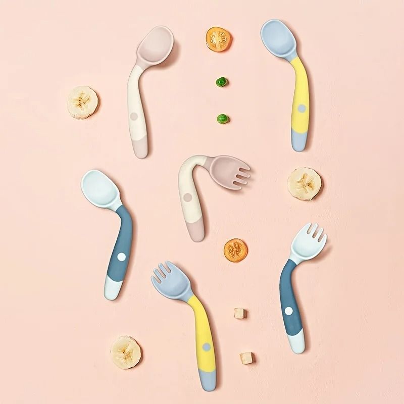 Bendable Baby Fork And Spoon Set For Infant Feeding And Self Learning 4