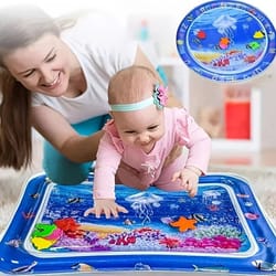 inflatable baby tummy time water play mat for sensory development