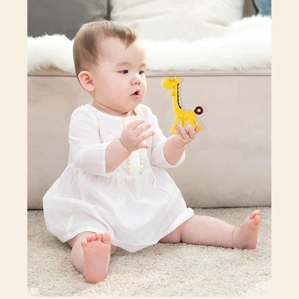 Baby Silicone Banana Teething Toothbrush And Gum Soothing Chew Toy Set 3