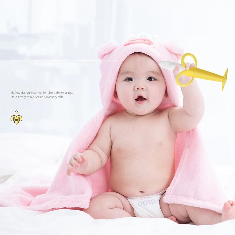 Baby Silicone Banana Teething Toothbrush And Gum Soothing Chew Toy Set 4