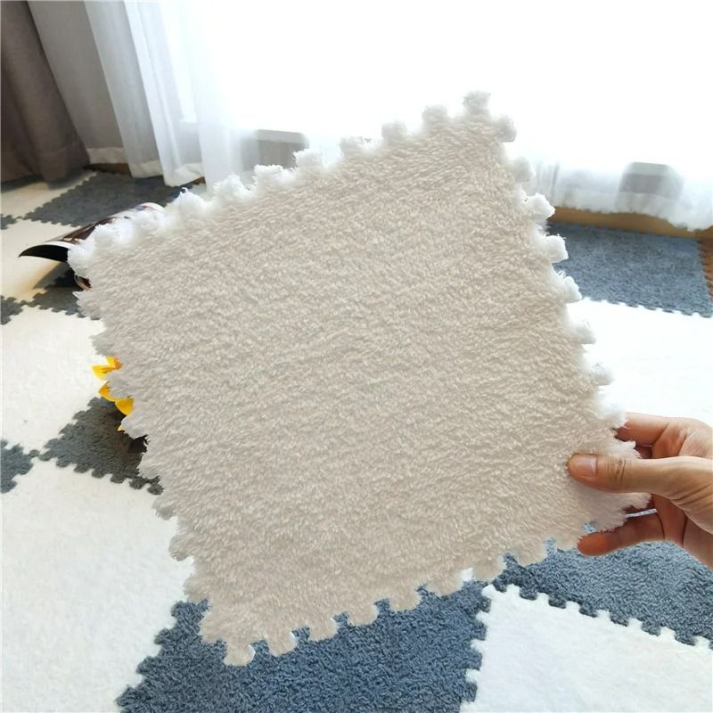 Soft Plush Interlocking Baby Play Mat Floor Tiles For Safe Play 12