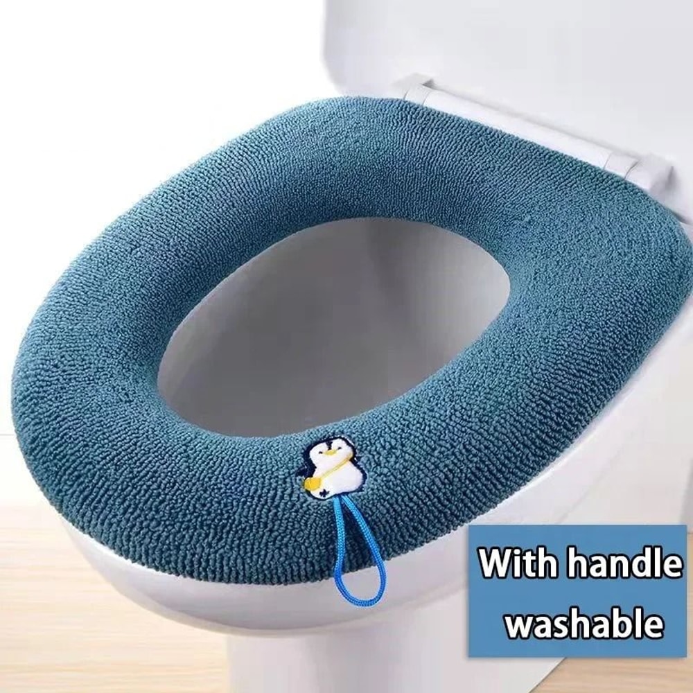 Thick Washable Toilet Seat Cover Mat For Bathroom Comfort 0