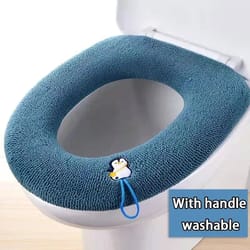 thick washable toilet seat cover mat for bathroom comfort