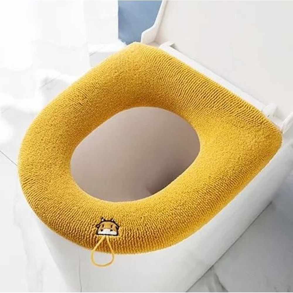 Thick Washable Toilet Seat Cover Mat For Bathroom Comfort 12