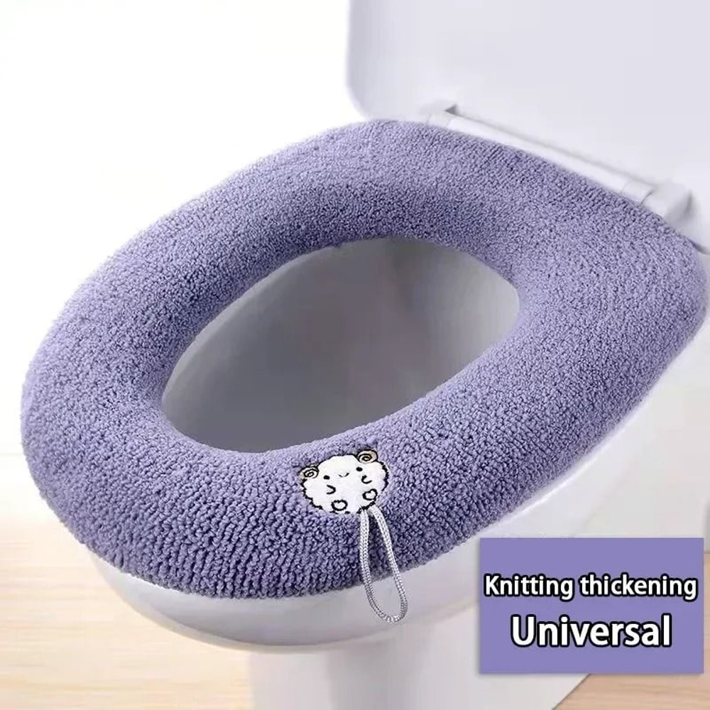 Thick Washable Toilet Seat Cover Mat For Bathroom Comfort 4