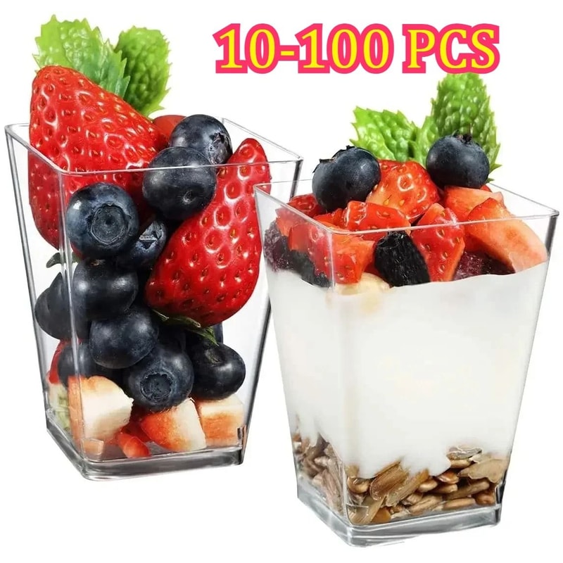 Mini Ladder Shaped Disposable Dessert Cups For Parties And Treats 0