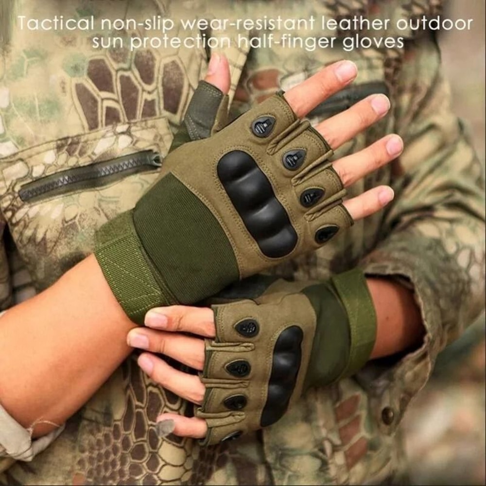 Mens Half Finger Tactical Gloves For Outdoor Sports And Riding 3