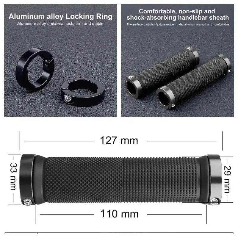 Non Slip Bicycle Handlebar Grips With Double Aluminum Lock 3