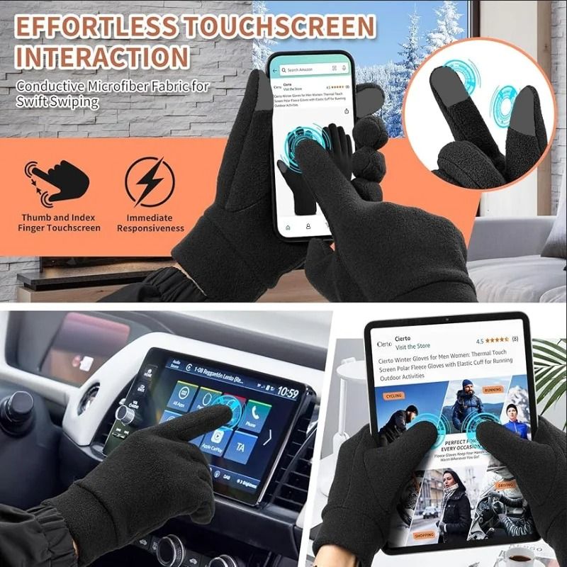 Warm Winter Touchscreen Gloves For Men And Women Outdoor Activities 3