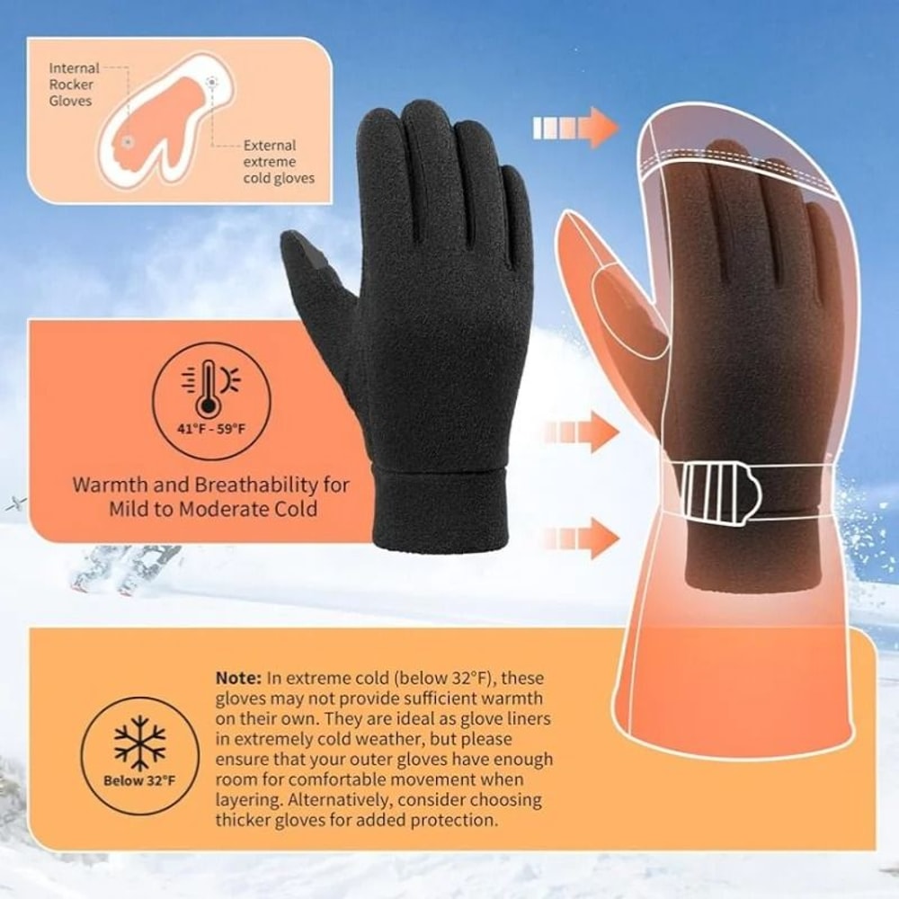 Warm Winter Touchscreen Gloves For Men And Women Outdoor Activities 5