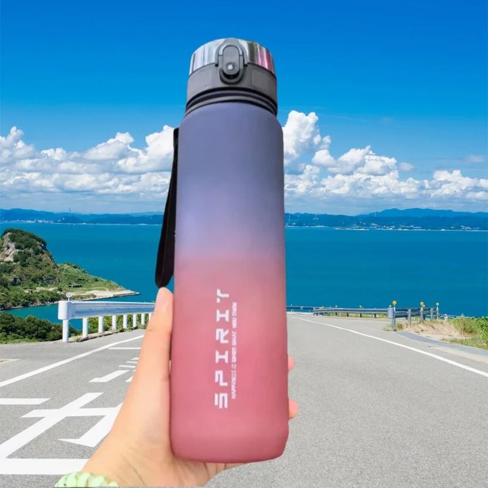 Large Capacity Sports Water Bottle With Motivational Markings For Travel Gym And Outdoor Use 3