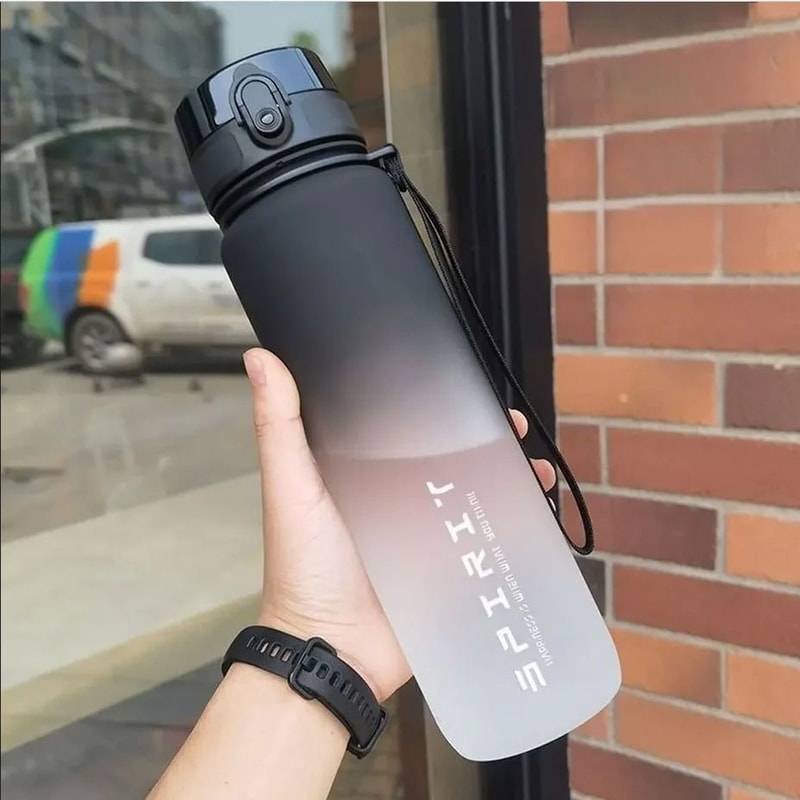 Large Capacity Sports Water Bottle With Motivational Markings For Travel Gym And Outdoor Use 7