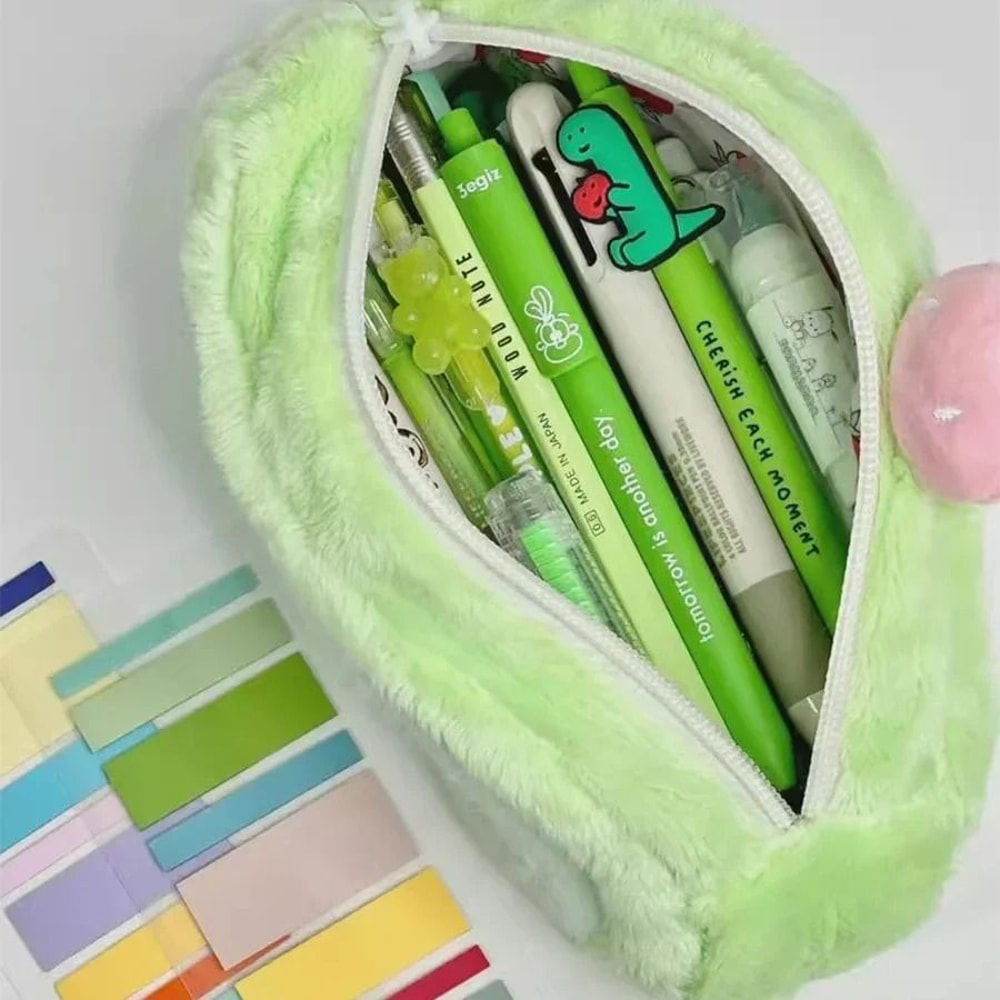 Large Plush Pencil Case Organizer For Stationery Storage 4