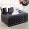 Elegant Faux Leather Tissue Box Cover With Remote Holder And Organizer 1