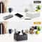 Elegant Faux Leather Tissue Box Cover With Remote Holder And Organizer 3
