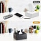 Elegant Faux Leather Tissue Box Cover With Remote Holder And Organizer 3