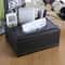 Elegant Faux Leather Tissue Box Cover With Remote Holder And Organizer 5