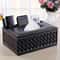 Elegant Faux Leather Tissue Box Cover With Remote Holder And Organizer 7