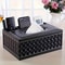 Elegant Faux Leather Tissue Box Cover With Remote Holder And Organizer 7