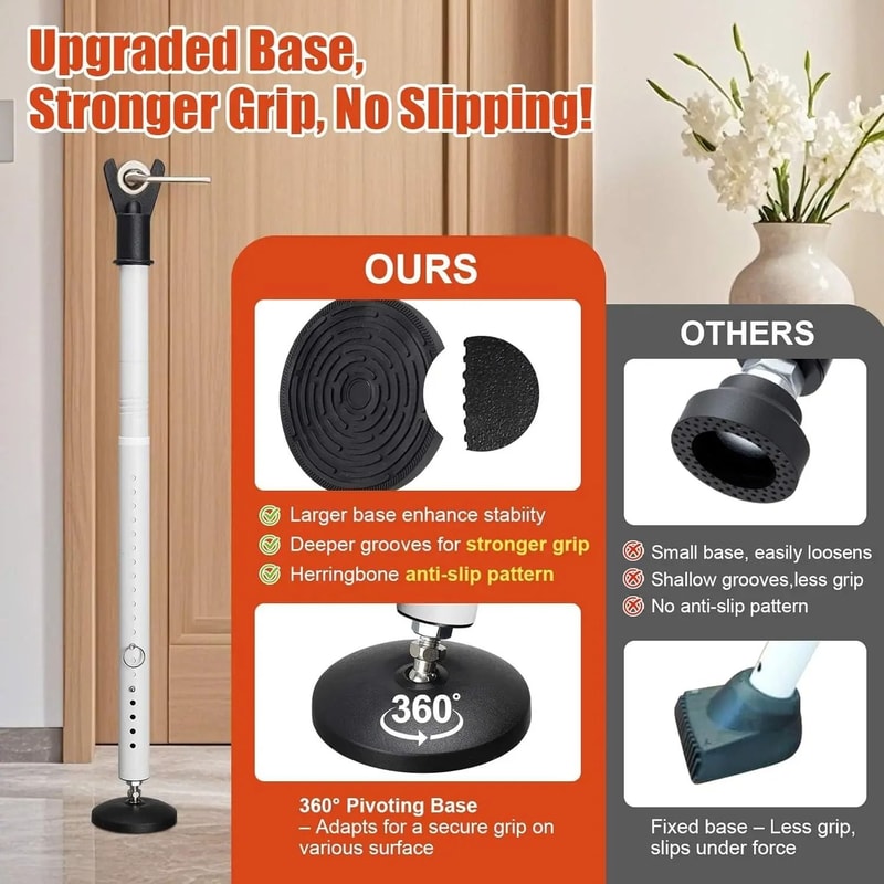 Adjustable Heavy Duty Door Security Bar For Home And Travel 2