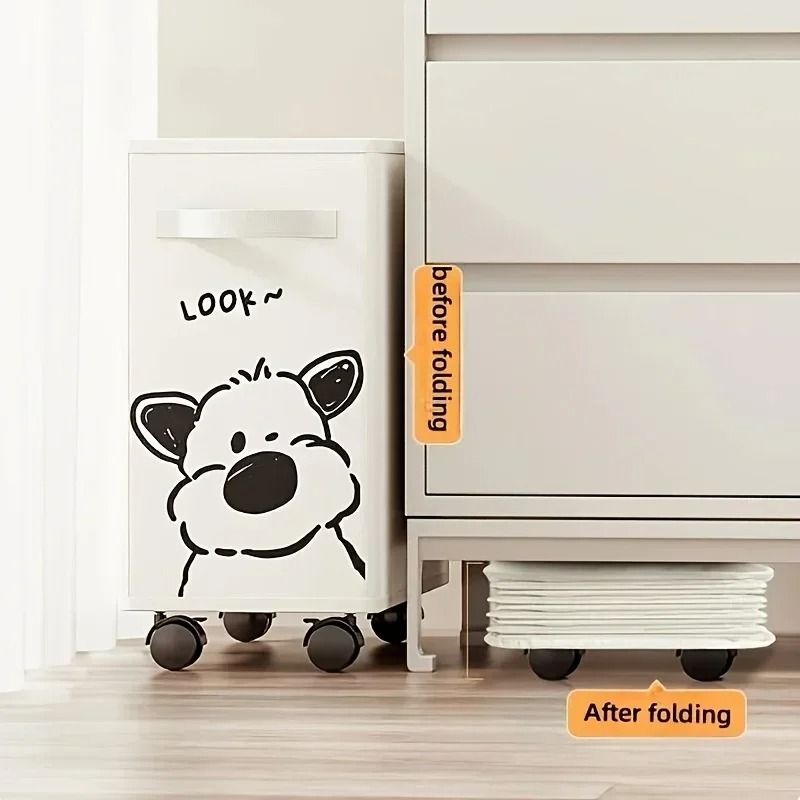 Foldable Portable Laundry And Storage Basket With Removable Bag 3