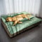 Winter Warm Corduroy Dog Bed With Washable Soft Sleeping Mat 6