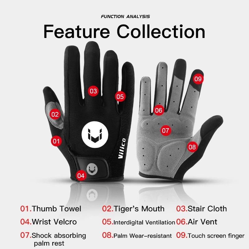 Autumn Winter Cycling Gloves With Touch Screen And Shock Protection 3