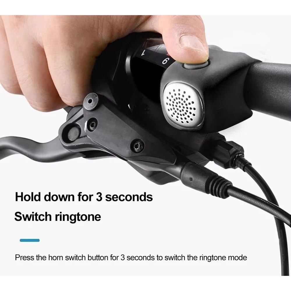 Electric Bicycle Bell With Three Sound Modes For Safe Riding 0