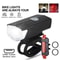 USB Rechargeable Bike Light Set With Headlight And Taillight For Cycling Safety 0
