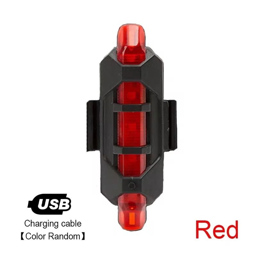 USB Rechargeable Bike Light Set With Front Headlight And Rear Taillight 5
