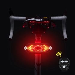 usb rechargeable bicycle turn signal rear light with wireless remote