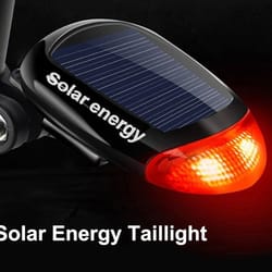 keep your bike visible and safe in low light with this solar powered bicycle rear tail light designed for night riding a