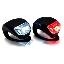 silicone bicycle front and rear light set for night riding safety