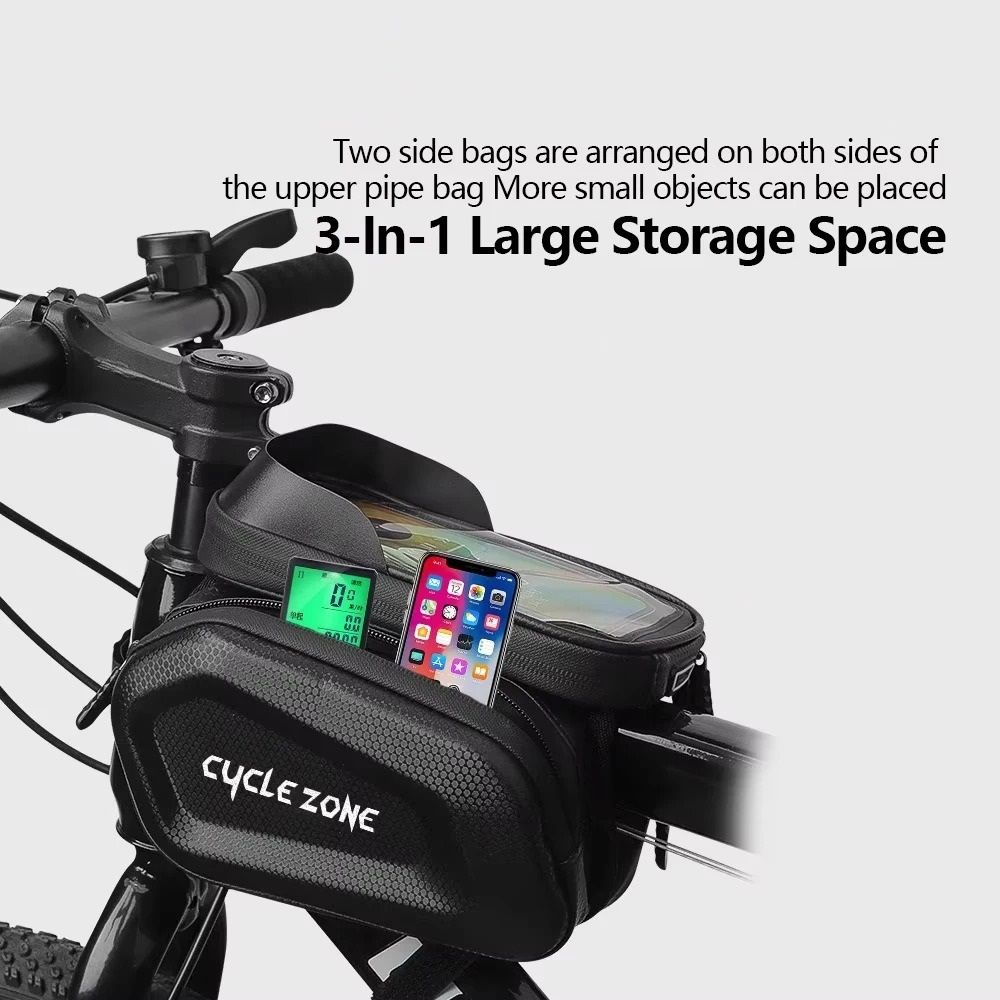 Bicycle Top Frame Phone Bag With Touch Screen Access For Cycling 5