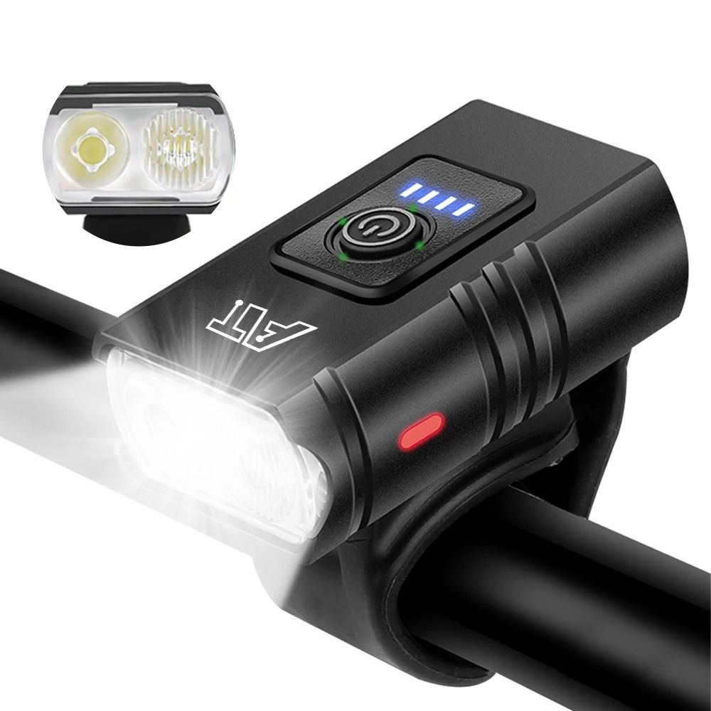 USB Rechargeable Bike Front LED Headlight With Adjustable Brightness 0