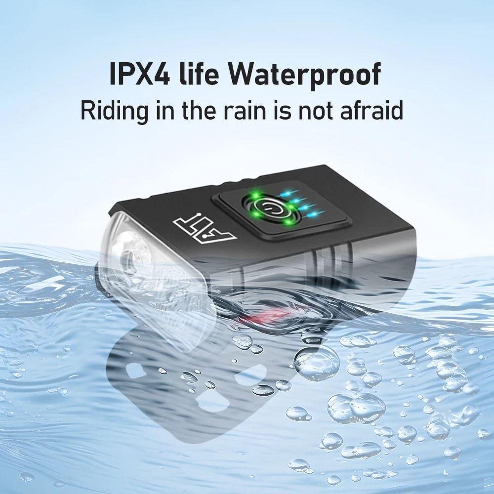 USB Rechargeable Bike Front LED Headlight With Adjustable Brightness 4