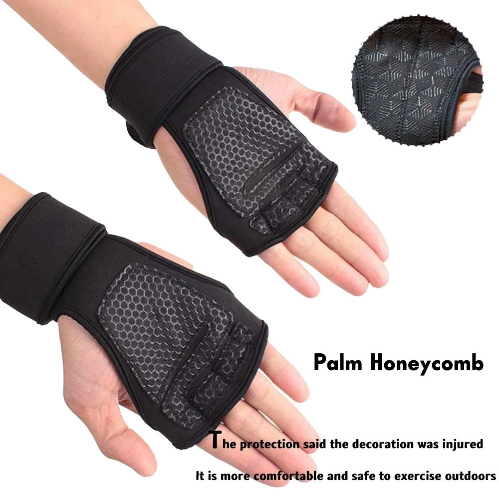 Half Finger Weight Training Gloves With Wrist Support For Fitness And Gym Use 1