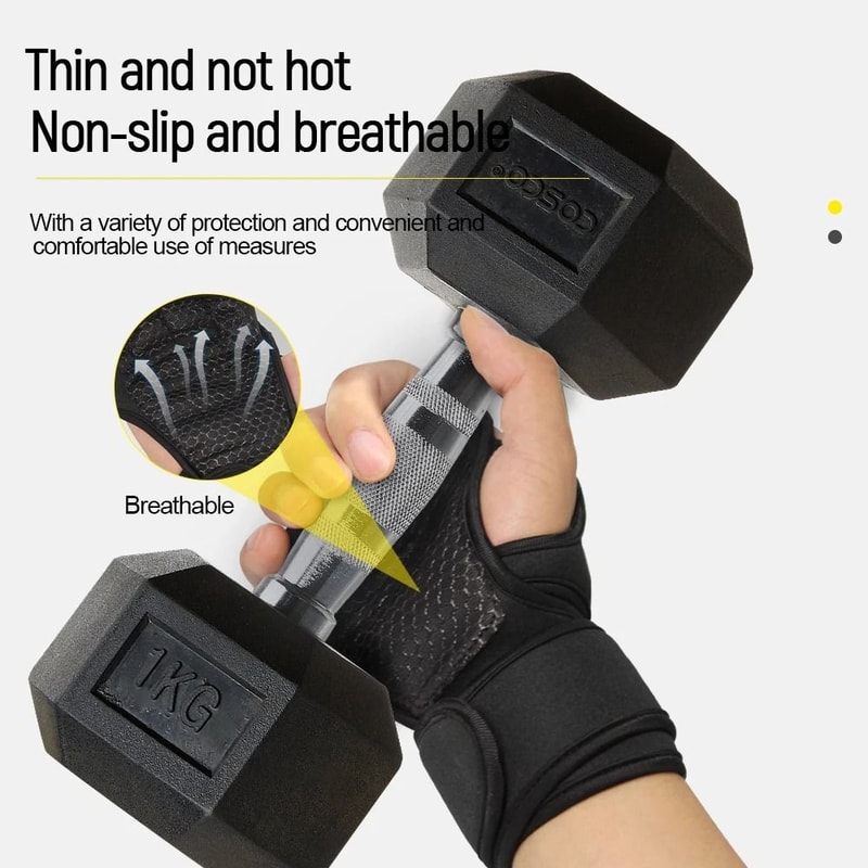 Half Finger Weight Training Gloves With Wrist Support For Fitness And Gym Use 4