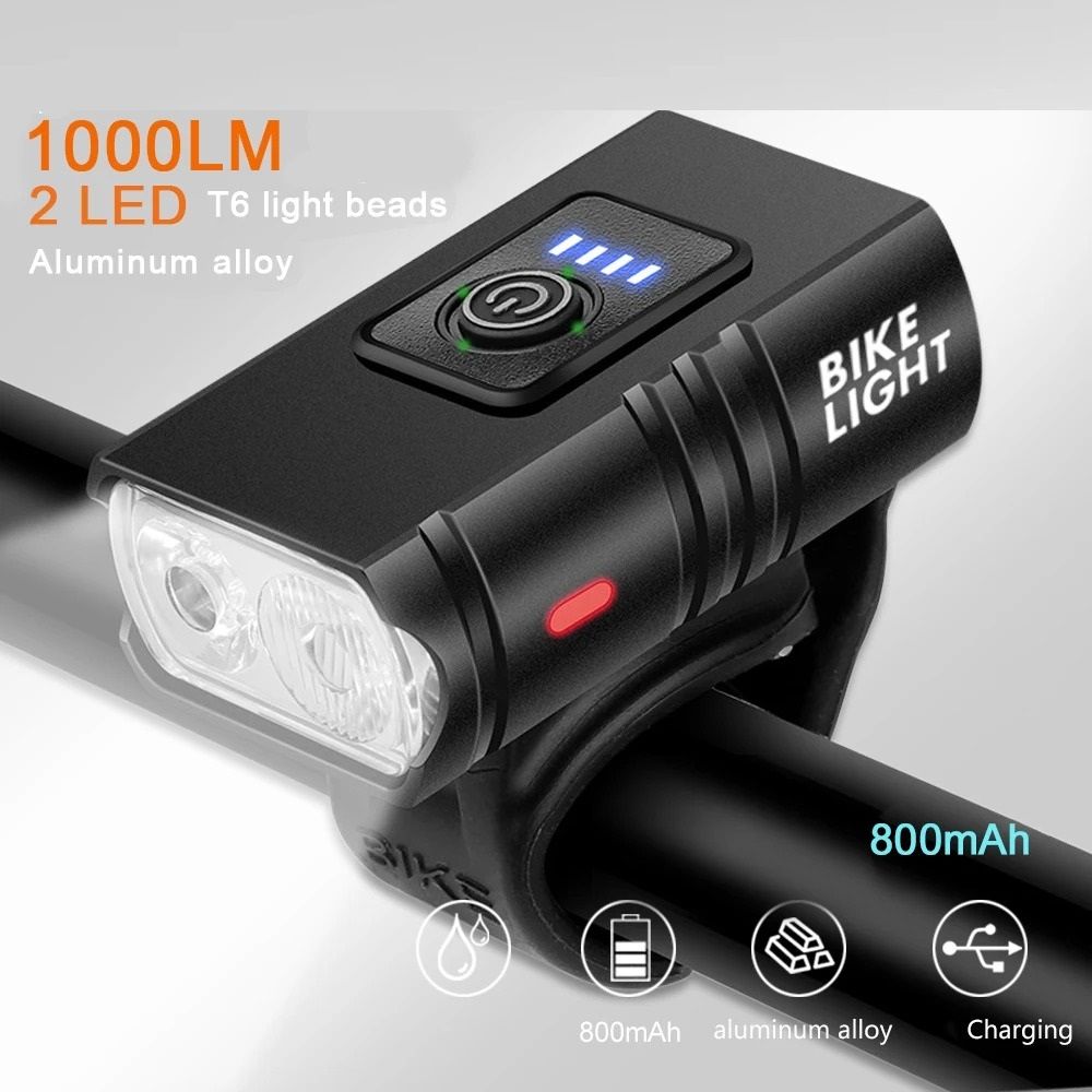 USB Rechargeable Bicycle Front Light With Adjustable LED Brightness 0