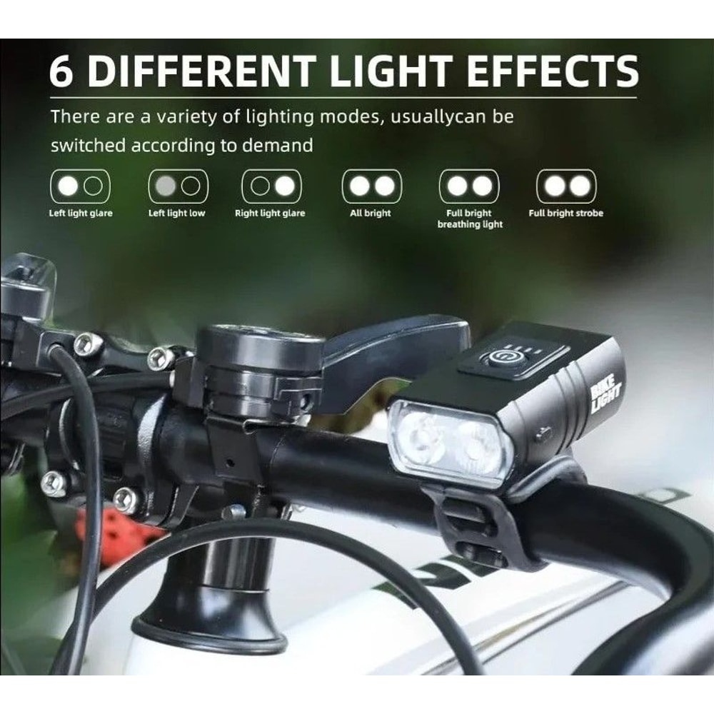 USB Rechargeable Bicycle Front Light With Adjustable LED Brightness 3