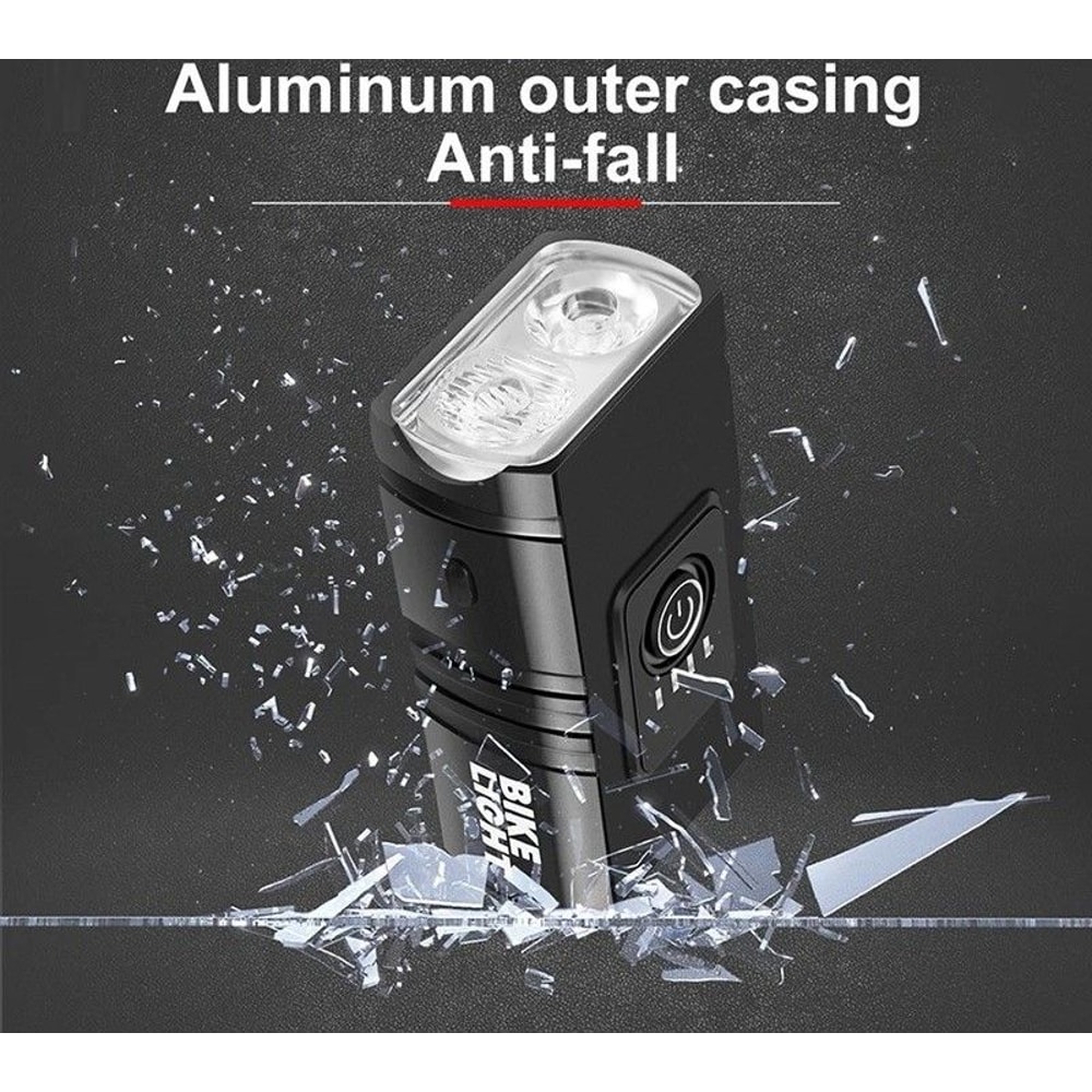 USB Rechargeable Bicycle Front Light With Adjustable LED Brightness 4