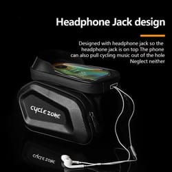 bicycle top tube frame phone holder bag for cycling storage