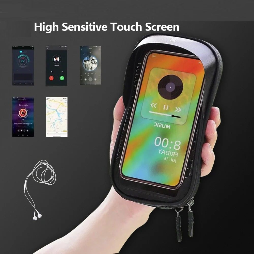 Bicycle Top Tube Frame Phone Holder Bag For Cycling Storage 1